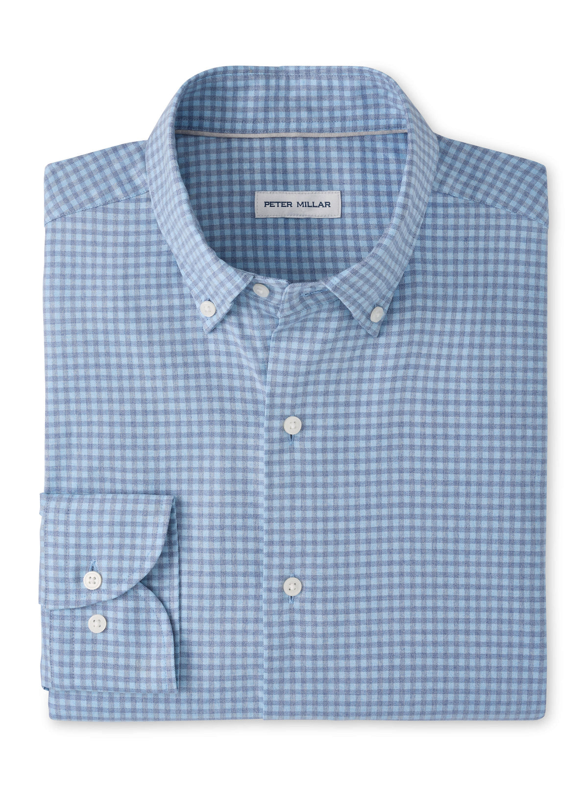 PETER MILLAR LIAM CROWN SOFT TWILL SPORT SHIRT - BLUE FREESIA