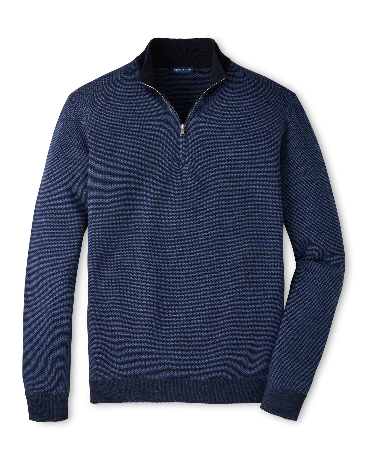 PETER MILLAR ASHLAND QUARTER-ZIP SWEATER - MIDNIGHT NAVY