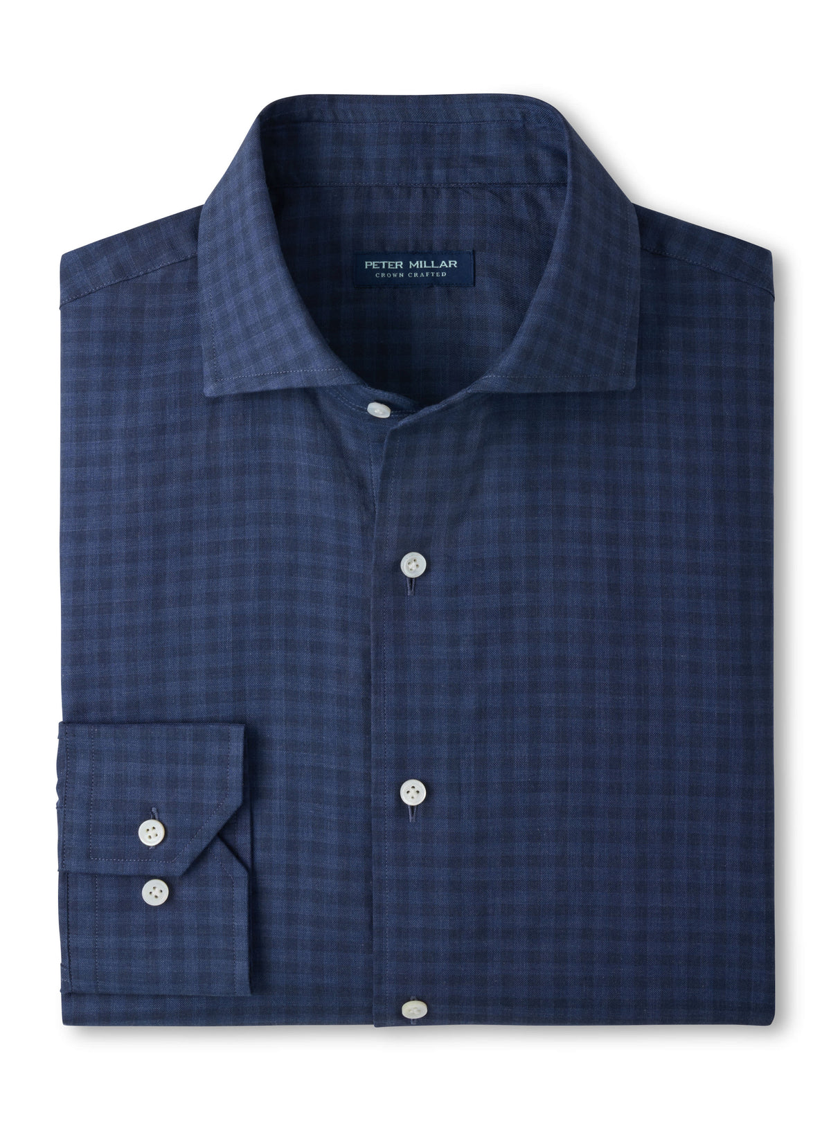 PETER MILLAR FELIX COTTON SPORT SHIRT - NAVY