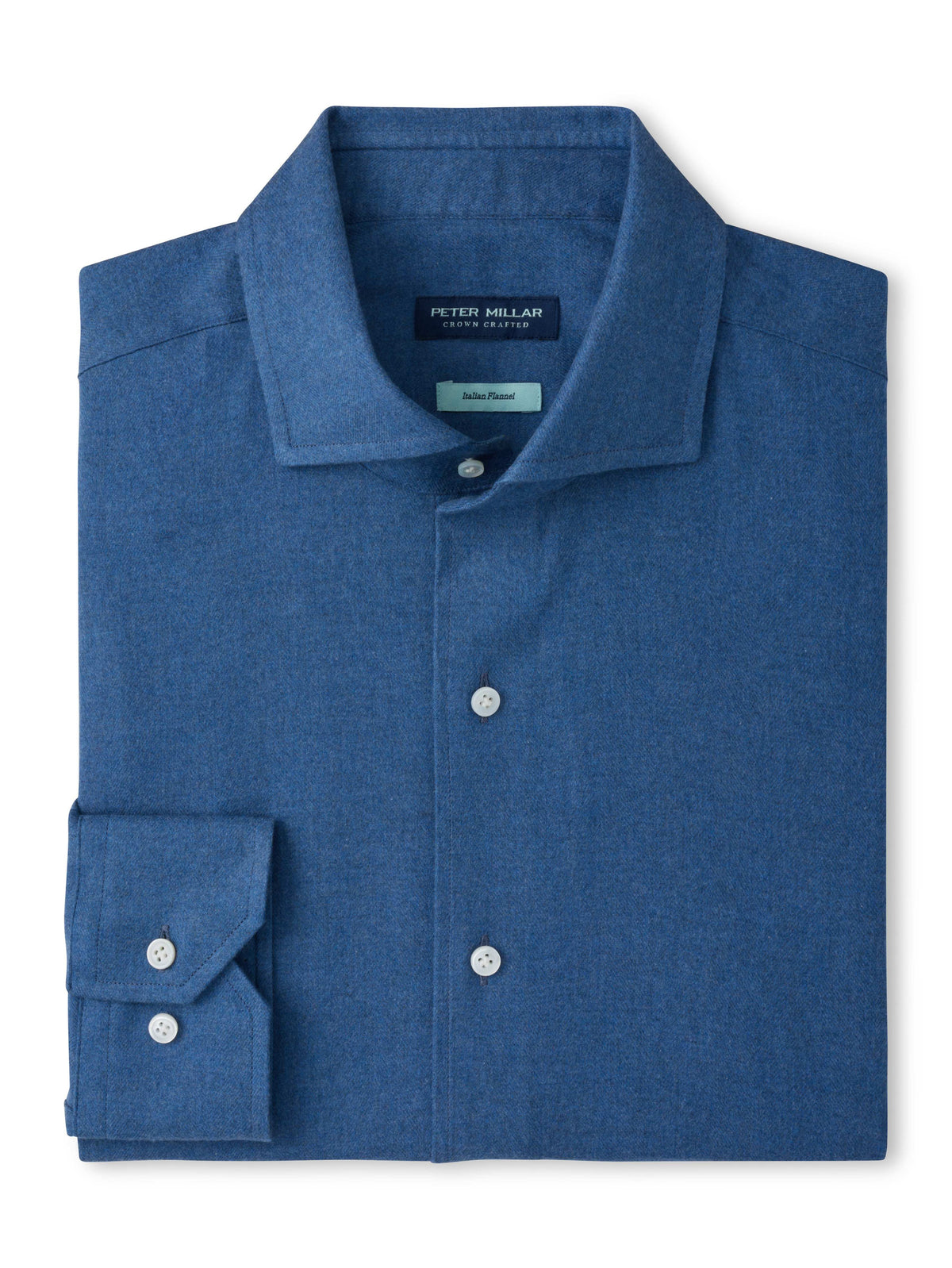 PETER MILLAR BRIXEN ITALIAN FLANNEL SPORT SHIRT - CADET