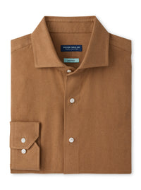 PETER MILLAR BRIXEN ITALIAN FLANNEL SPORT SHIRT - LIGHT MOCHA