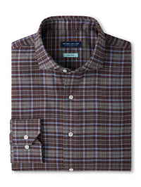 PETER MILLAR CUNEO ITALIAN FLANNEL SPORT SHIRT - ARGENTO