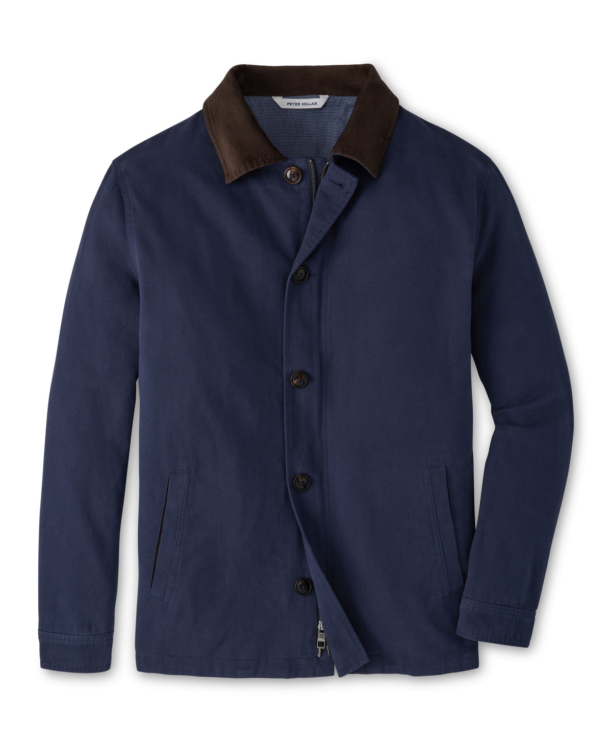 PETER MILLAR CHATHAM COTTON CASHMERE COAT - PROVIDENCE NAVY