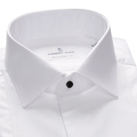 EMANUEL BERG FORMAL SHIRT WITH PIQUE BIB - WHITE