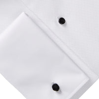 EMANUEL BERG FORMAL SHIRT WITH PIQUE BIB - WHITE