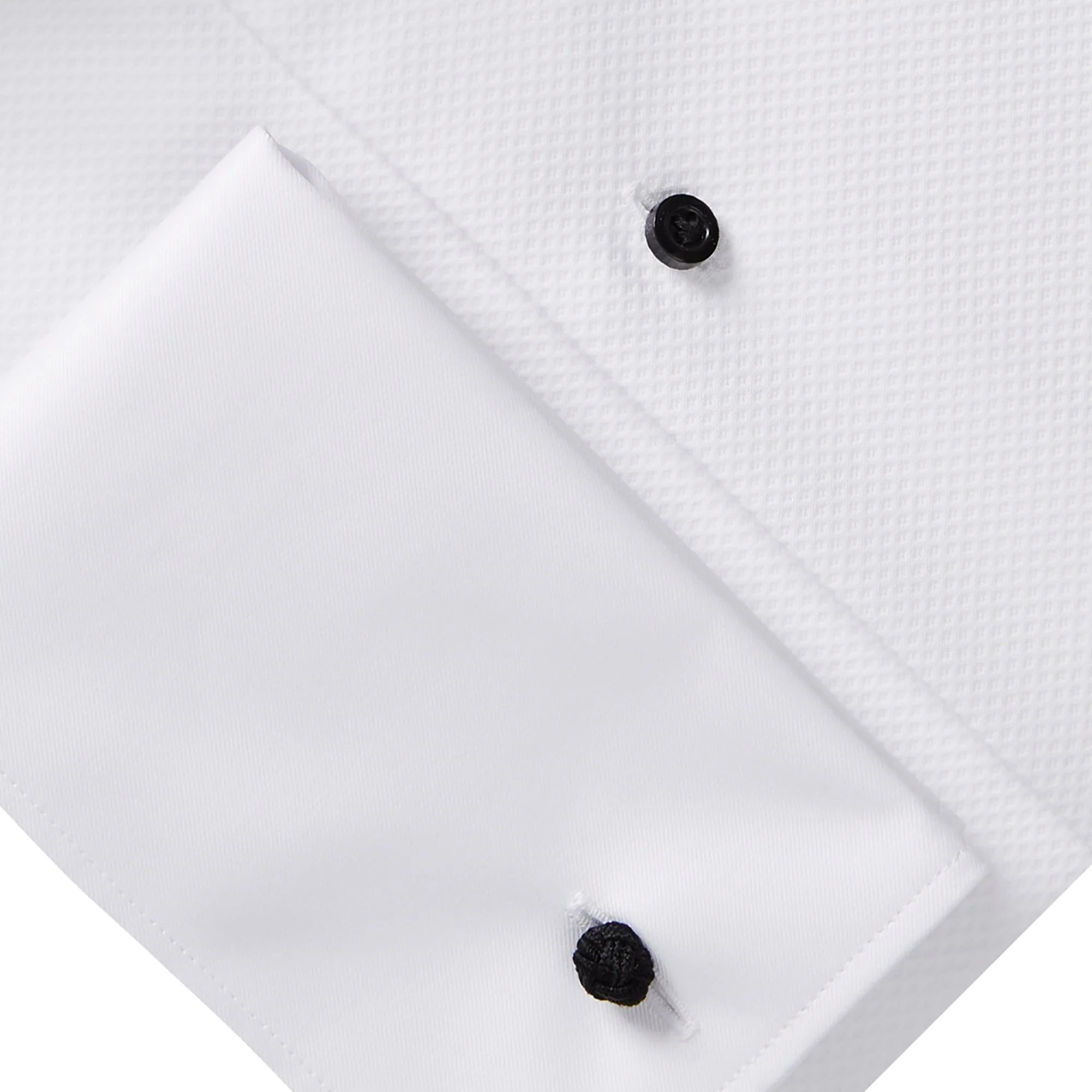 EMANUEL BERG FORMAL SHIRT WITH PIQUE BIB - WHITE