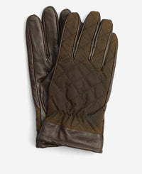 BARBOUR DALEGARTH MEN'S LEATHER GLOVES - OLIVE