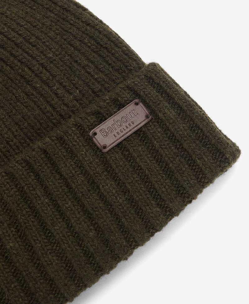 BARBOUR CARLTON BEANIE - DARK GREEN