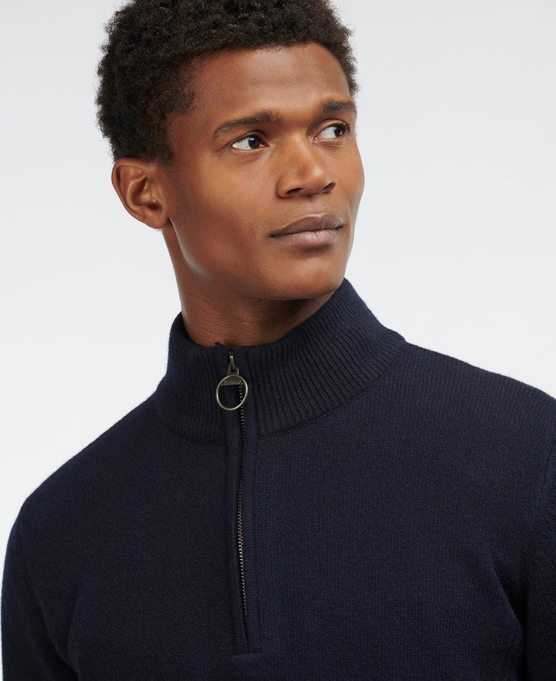 BARBOUR HOLDEN HALF ZIP MEN'S SWEATER - NAVY