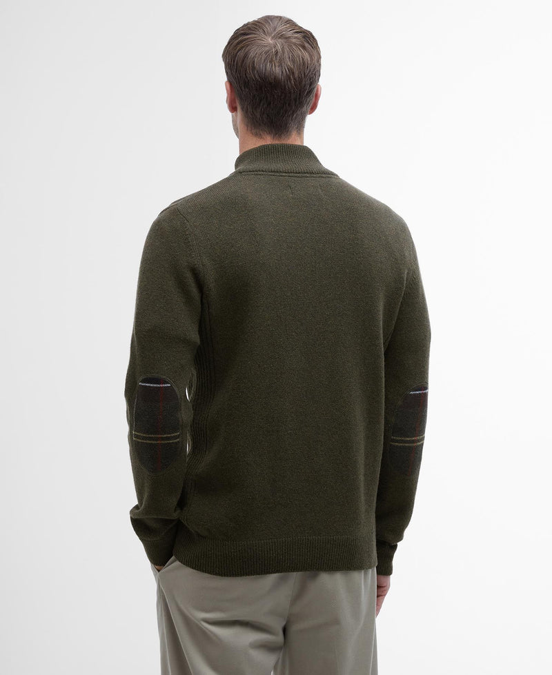 BARBOUR HOLDEN HALF ZIP MEN'S SWEATER - OLIVE MARL