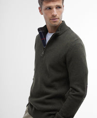 BARBOUR HOLDEN HALF ZIP MEN'S SWEATER - OLIVE MARL