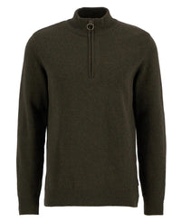 BARBOUR HOLDEN HALF ZIP MEN'S SWEATER - OLIVE MARL