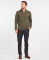 BARBOUR NELSON ESSENTIAL MEN'S HALF ZIP SWEATER - SEAWEED