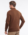 BARBOUR NELSON ESSENTIAL MEN'S HALF ZIP SWEATER - DARK SAND