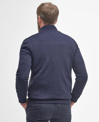 BARBOUR GAMLIN HALF-ZIP SWEATER - NAVY