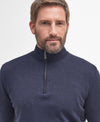 BARBOUR GAMLIN HALF-ZIP SWEATER - NAVY