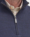 BARBOUR GAMLIN HALF-ZIP SWEATER - NAVY