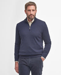 BARBOUR GAMLIN HALF-ZIP SWEATER - NAVY