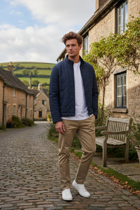 BARBOUR TYNESIDE QUILTED JACKET - NAVY