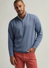 PETER MILLAR CROWN COMFORT PULLOVER SWEATER - BLUE FREESIA