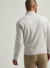 PETER MILLAR COOLSPUN COTTON QUARTER-ZIP SWEATER - IVORY