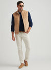 PETER MILLAR FEATHERWEIGHT SUEDE VEST - SAND