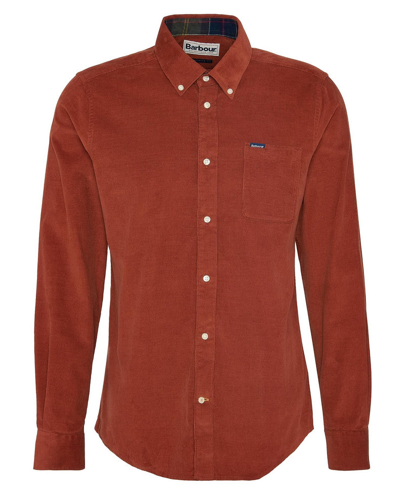 BARBOUR RAMSEY TAILORED CORDUROY SHIRT - DARK GINGER