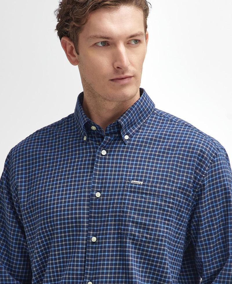 BARBOUR PRESTON REGULAR TATTERSALL SHIRT - DARK NAVY