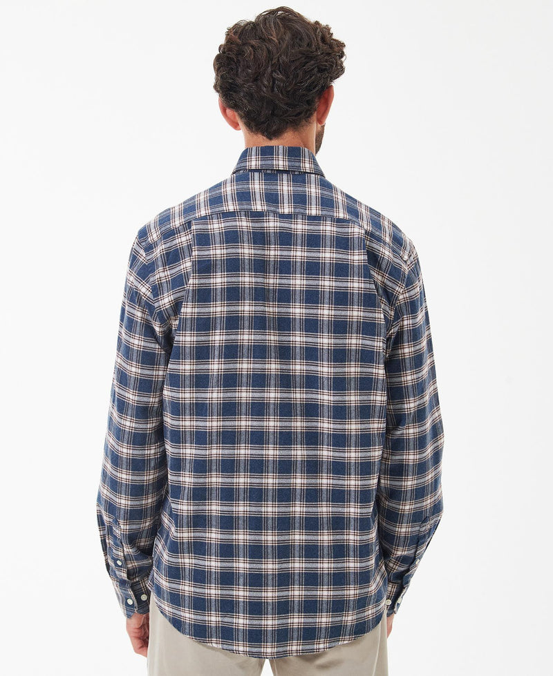 BARBOUR BOWBURN REGULAR CHECKED SHIRT - NAVY MARL