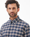 BARBOUR BOWBURN REGULAR CHECKED SHIRT - NAVY MARL