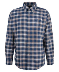 BARBOUR BOWBURN REGULAR CHECKED SHIRT - NAVY MARL