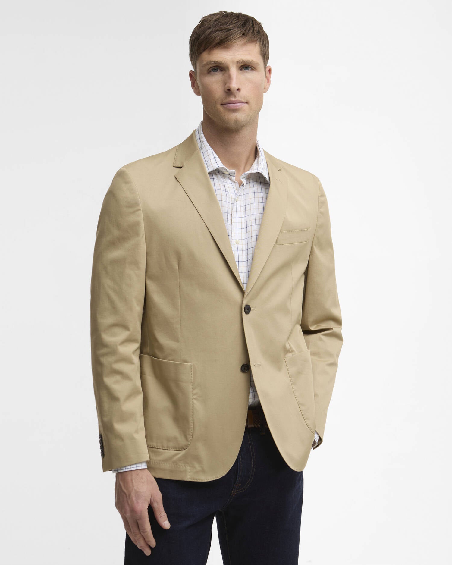 BARBOUR BELLAMY COTTON BLAZER - SAND