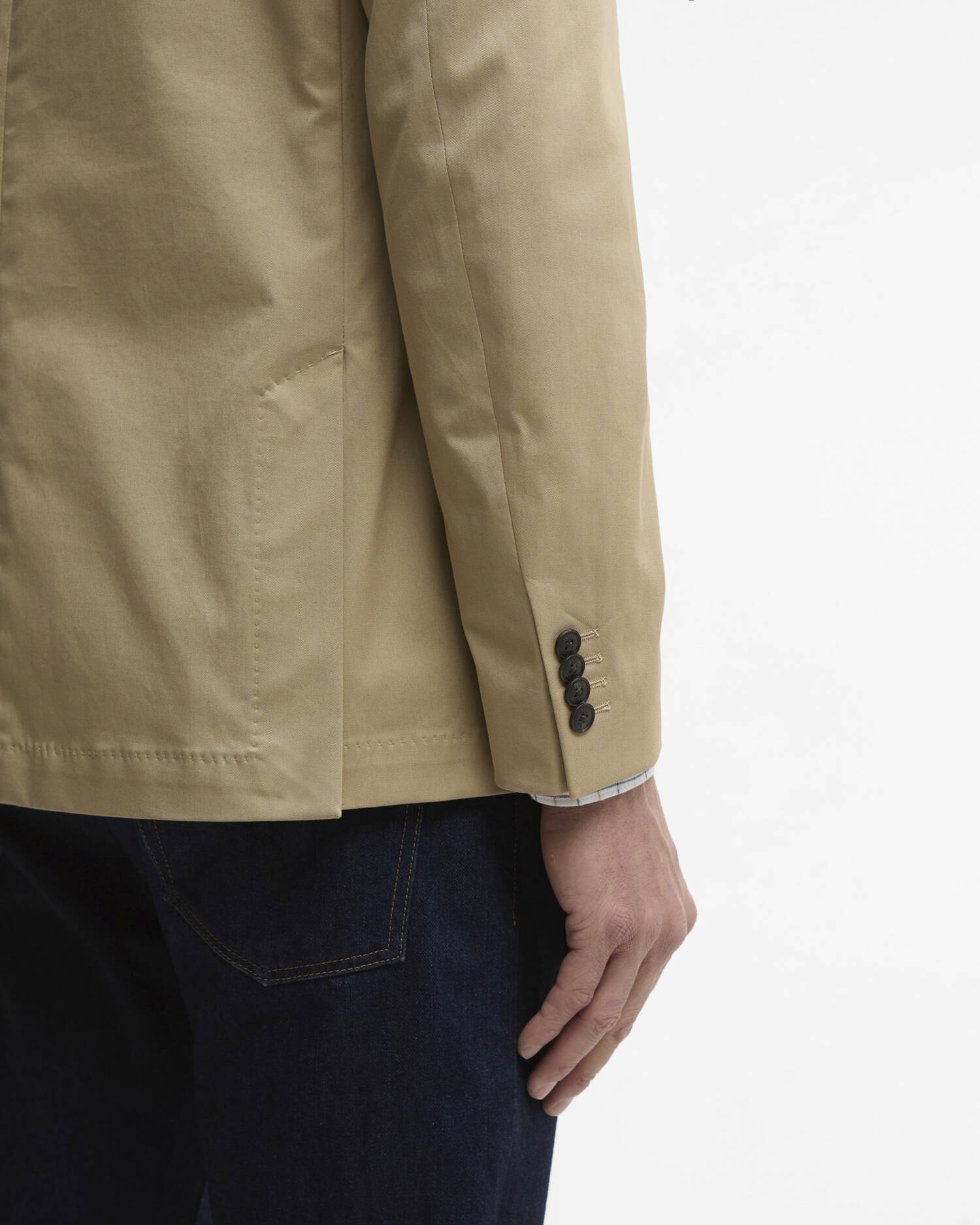 BARBOUR BELLAMY COTTON BLAZER - SAND