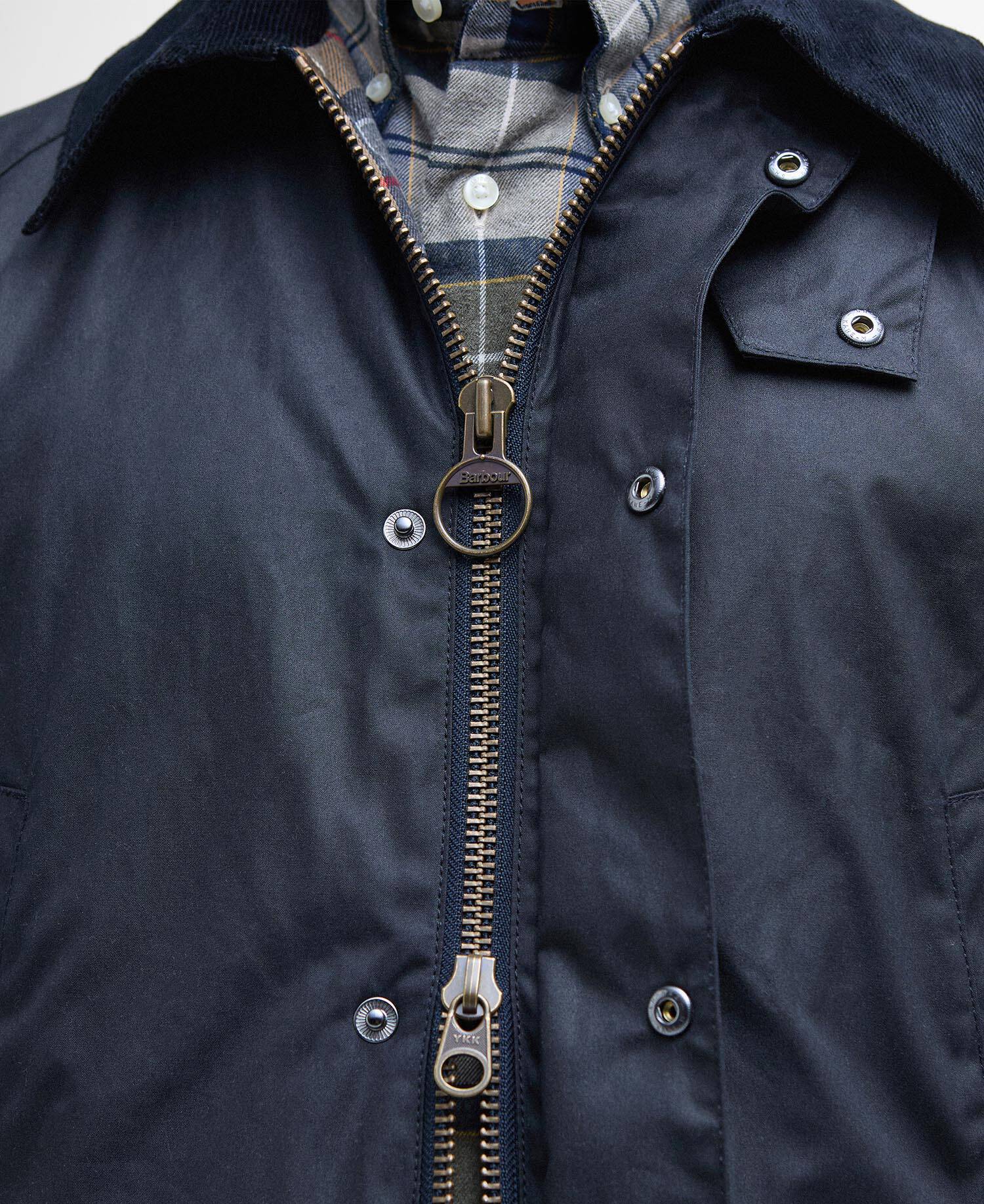 BARBOUR ASHBY WAX JACKET - NAVY