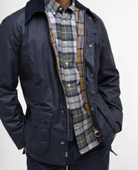 BARBOUR ASHBY WAX JACKET - NAVY