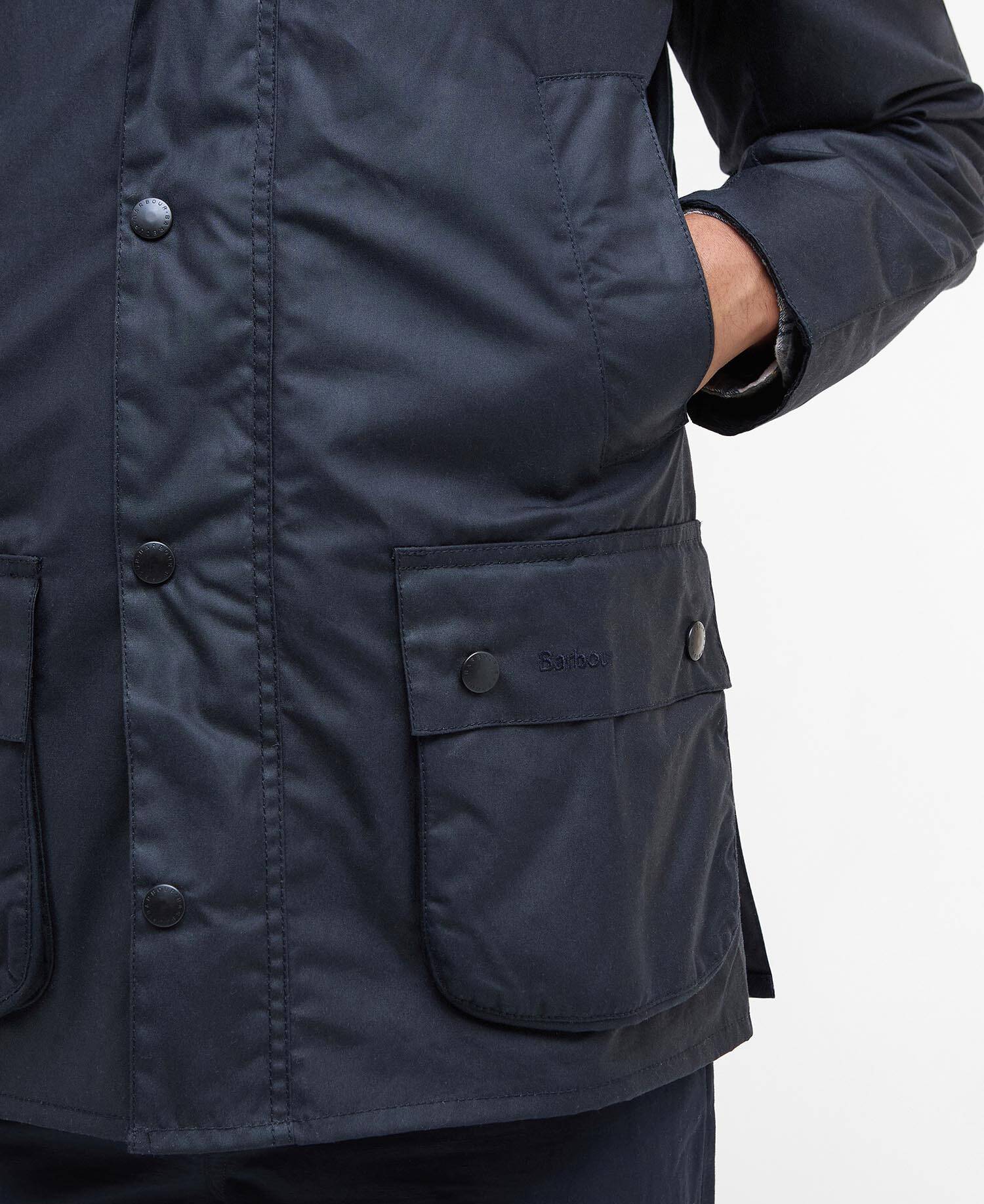 BARBOUR ASHBY WAX JACKET - NAVY