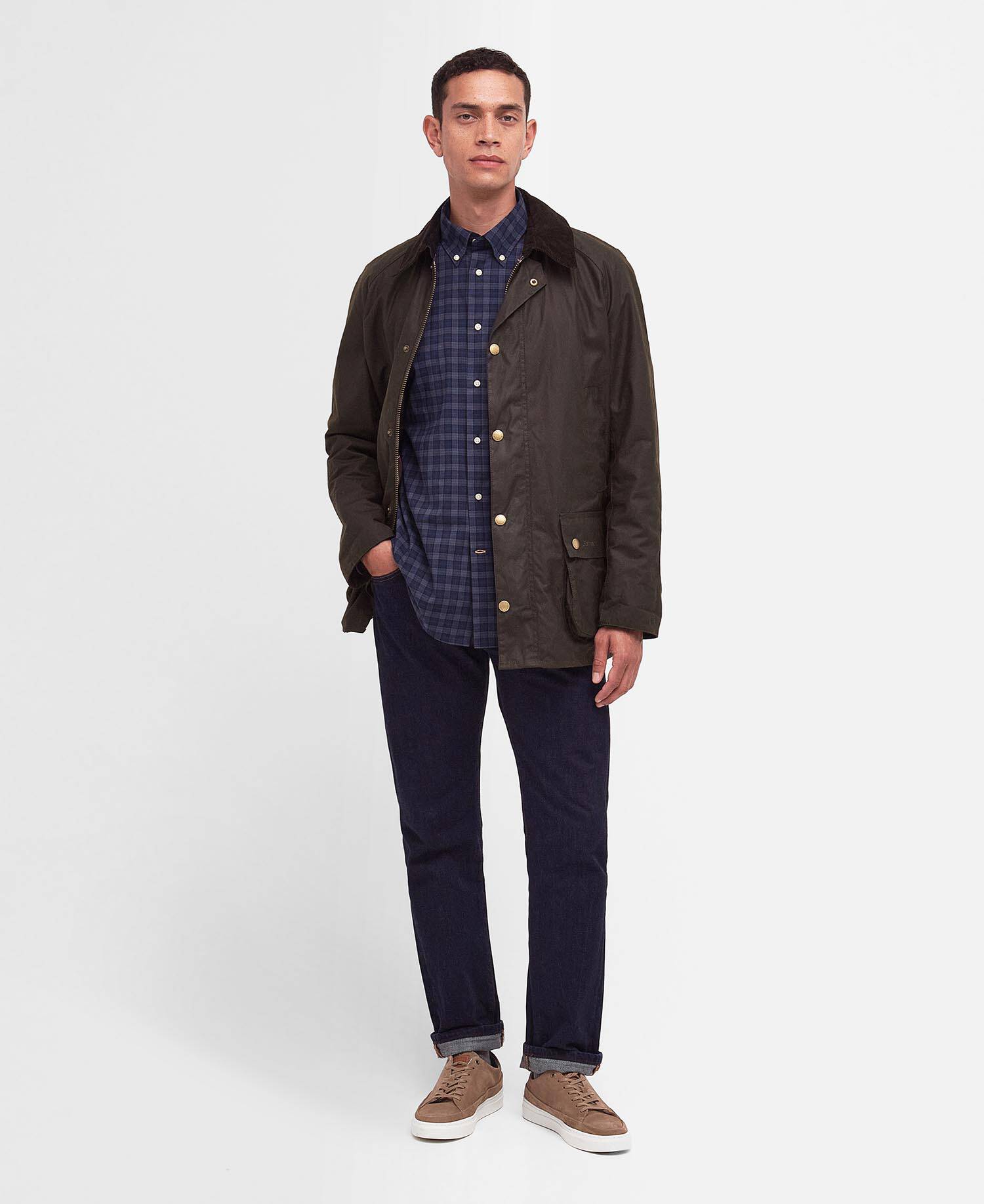 BARBOUR ASHBY WAX JACKET - OLIVE