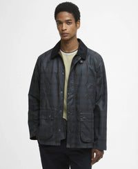 BARBOUR TARTAN AMBLESIDE WAX JACKET - NAVY TARTAN