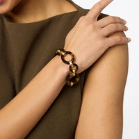 JULIE VOS MADISON LINK BRACELET - TORTOISESHELL