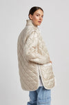 ADROIT REVERSIBLE QUILTED NADINE COAT - CHAMPAGNE