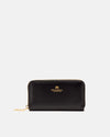 CUOIERIA FIORENTINA MINI ZIP WALLET - BLACK