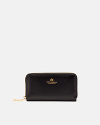 CUOIERIA FIORENTINA MINI ZIP WALLET - BLACK