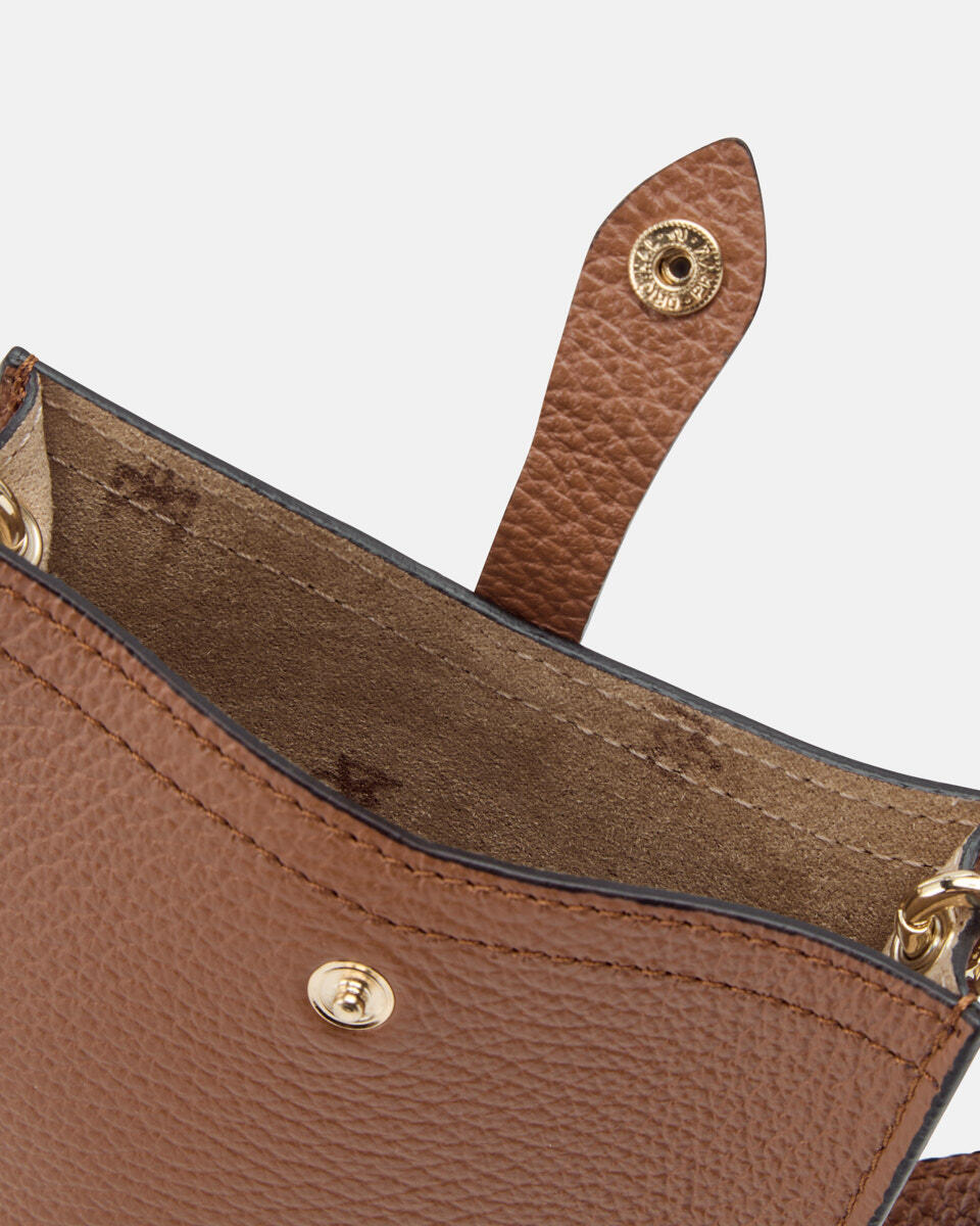 CUOIERIA FIORENTINA VELVET PHONE CASE - CARAMEL