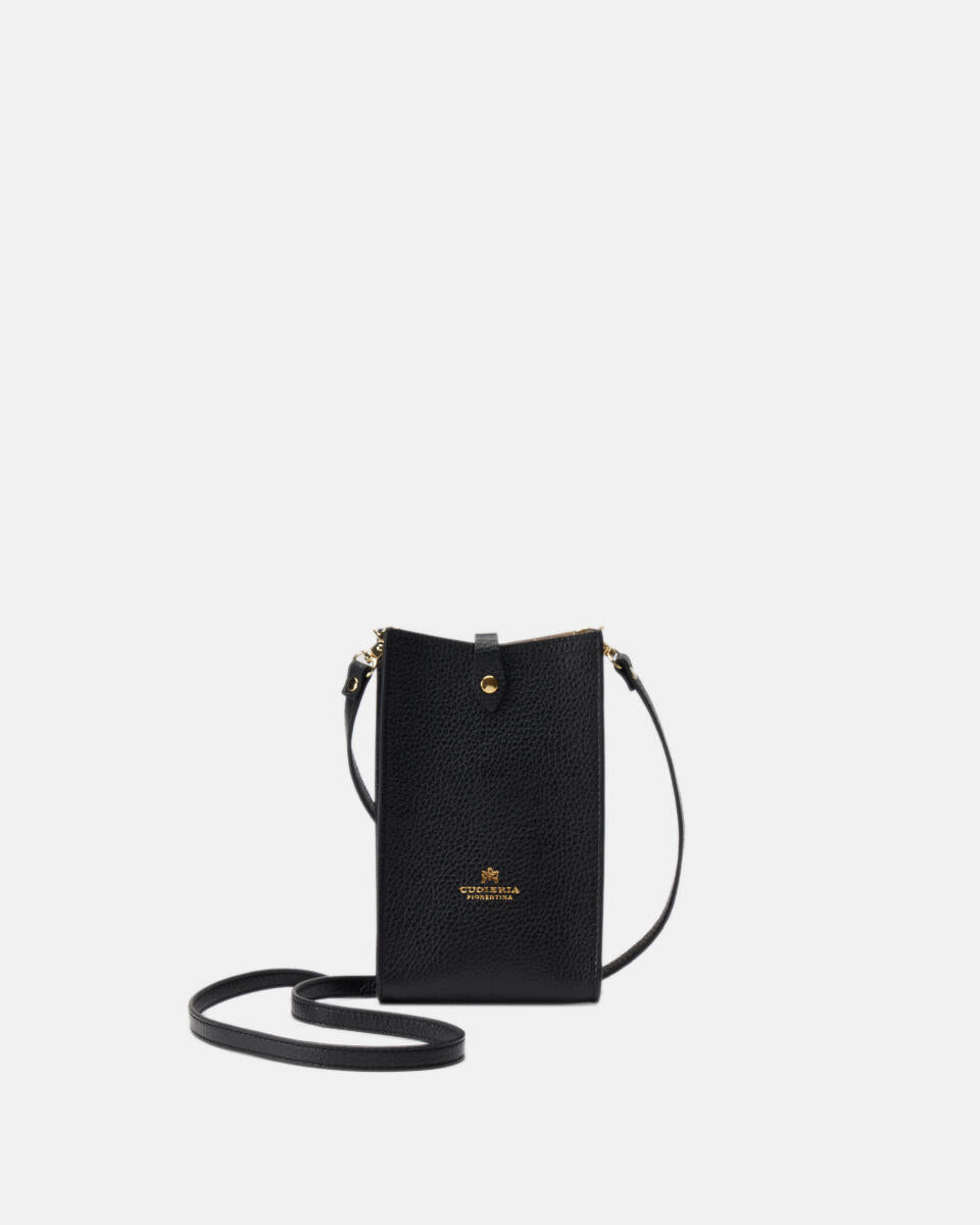 CUOIERIA FIORENTINA VELVET PHONE CASE - BLACK