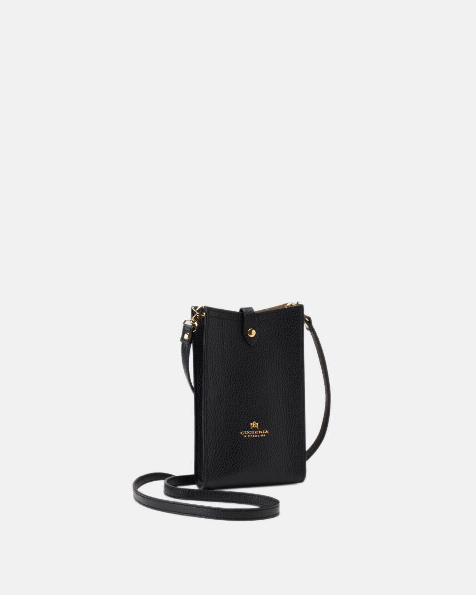 CUOIERIA FIORENTINA VELVET PHONE CASE - BLACK