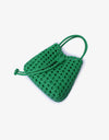 REMI/REID PERRIE BUCKET MINI WOVEN SQUARE BAG - LIME