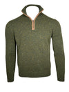 LUCIANO BARBERA DONEGAL SWEATER - GREEN