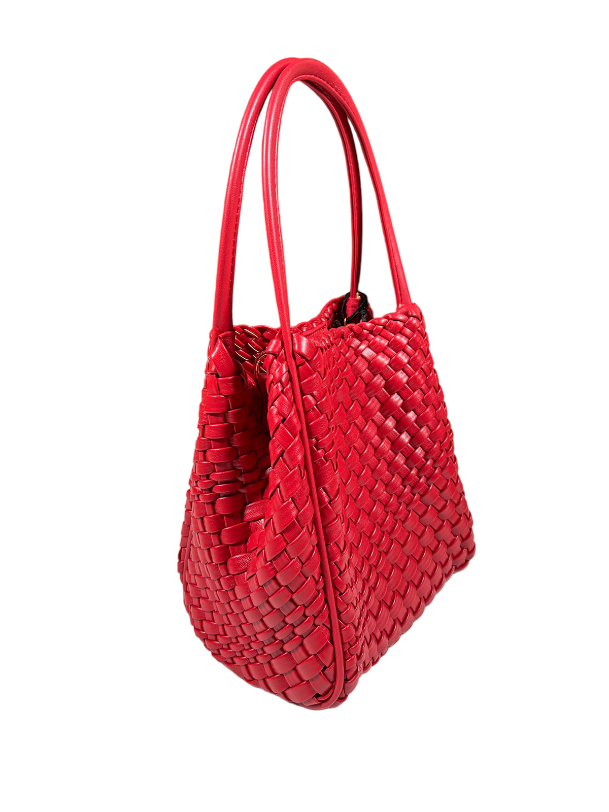 REMI/REID HOLLACE MINI WOVEN TOTE BAG - RED