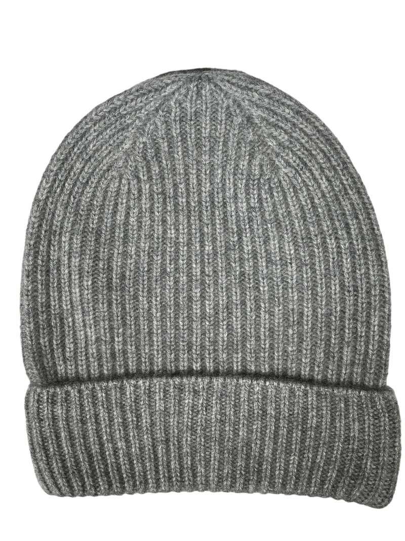 REPEAT CASHMERE KNIT HAT - LIGHT GREY