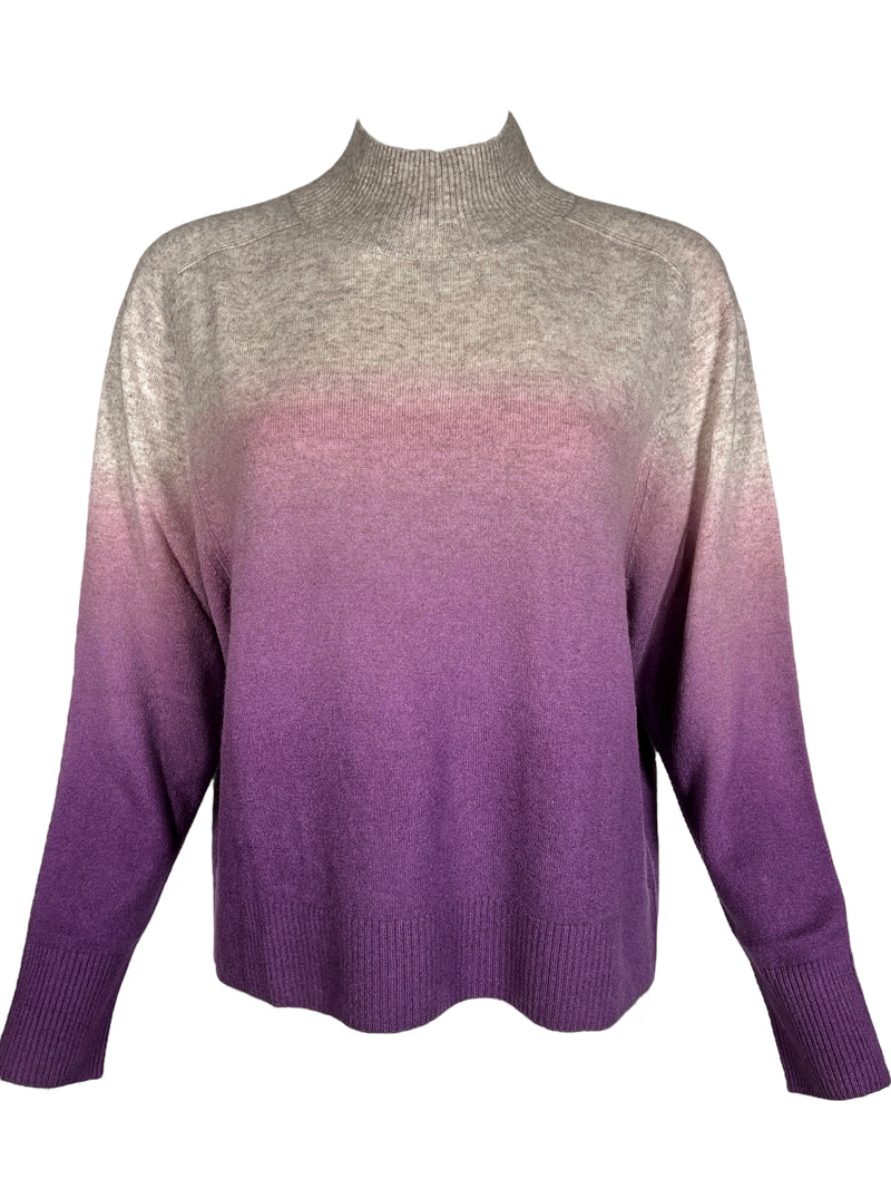 REPEAT CASHMERE OMBRÉ SWEATER - AMETHYST